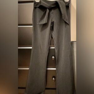 Black striped dress pants
